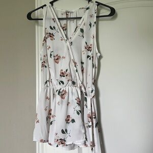 White floral tank top. Brand new without tags.
